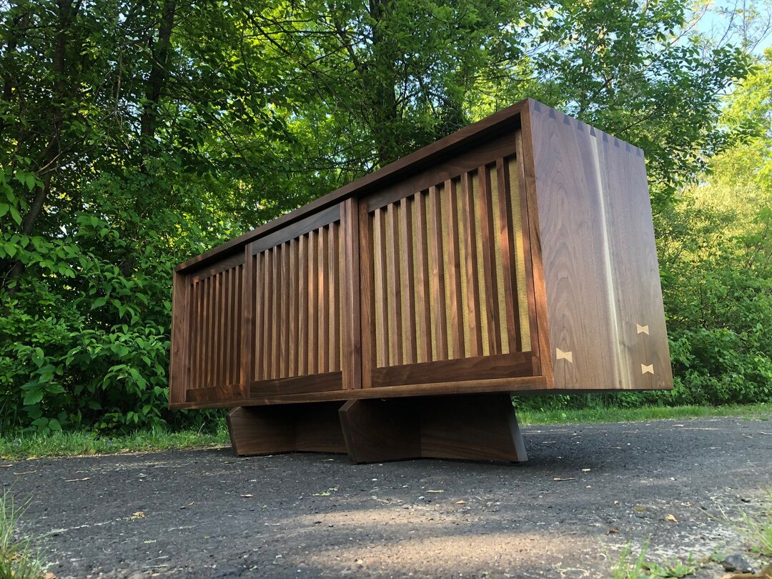 Nakashima , Inspired Credenza , Mid Century Modern Sideboard