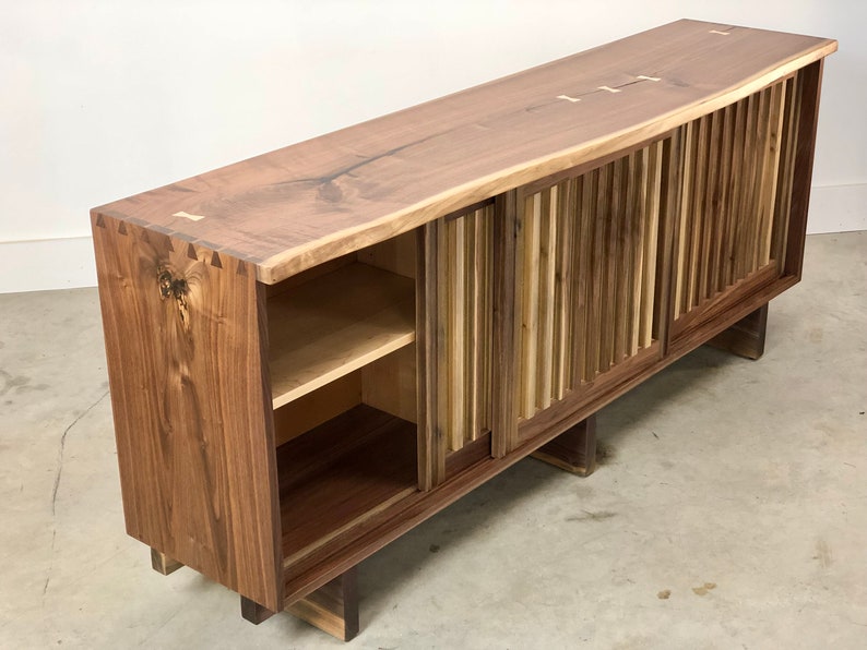 George Nakashima inspired Credenza , Console , Sideboard, Buffet , Mid Century Modern image 10