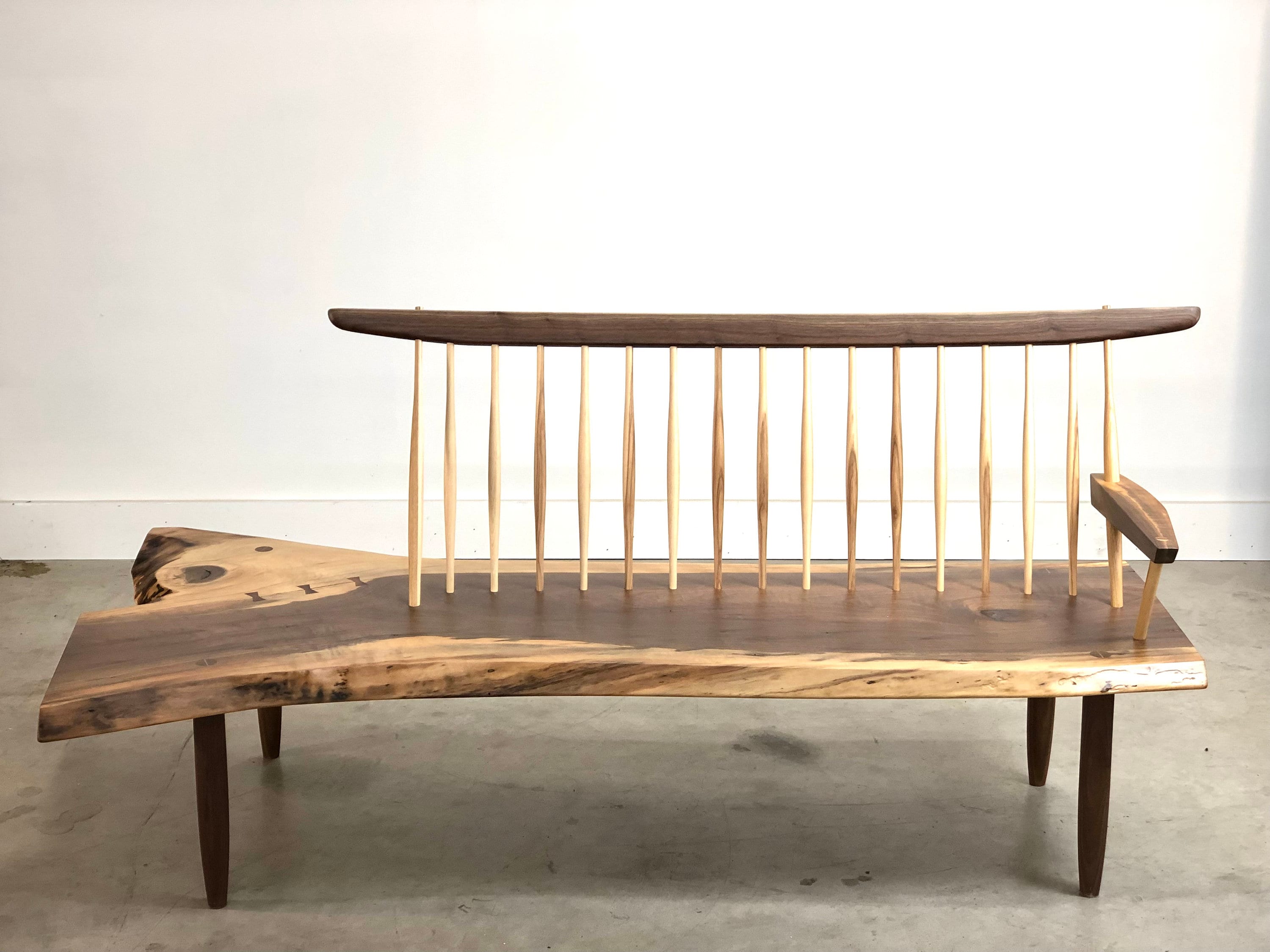 George Nakashima , Live Edge Bench , Mid Century Modern Bench