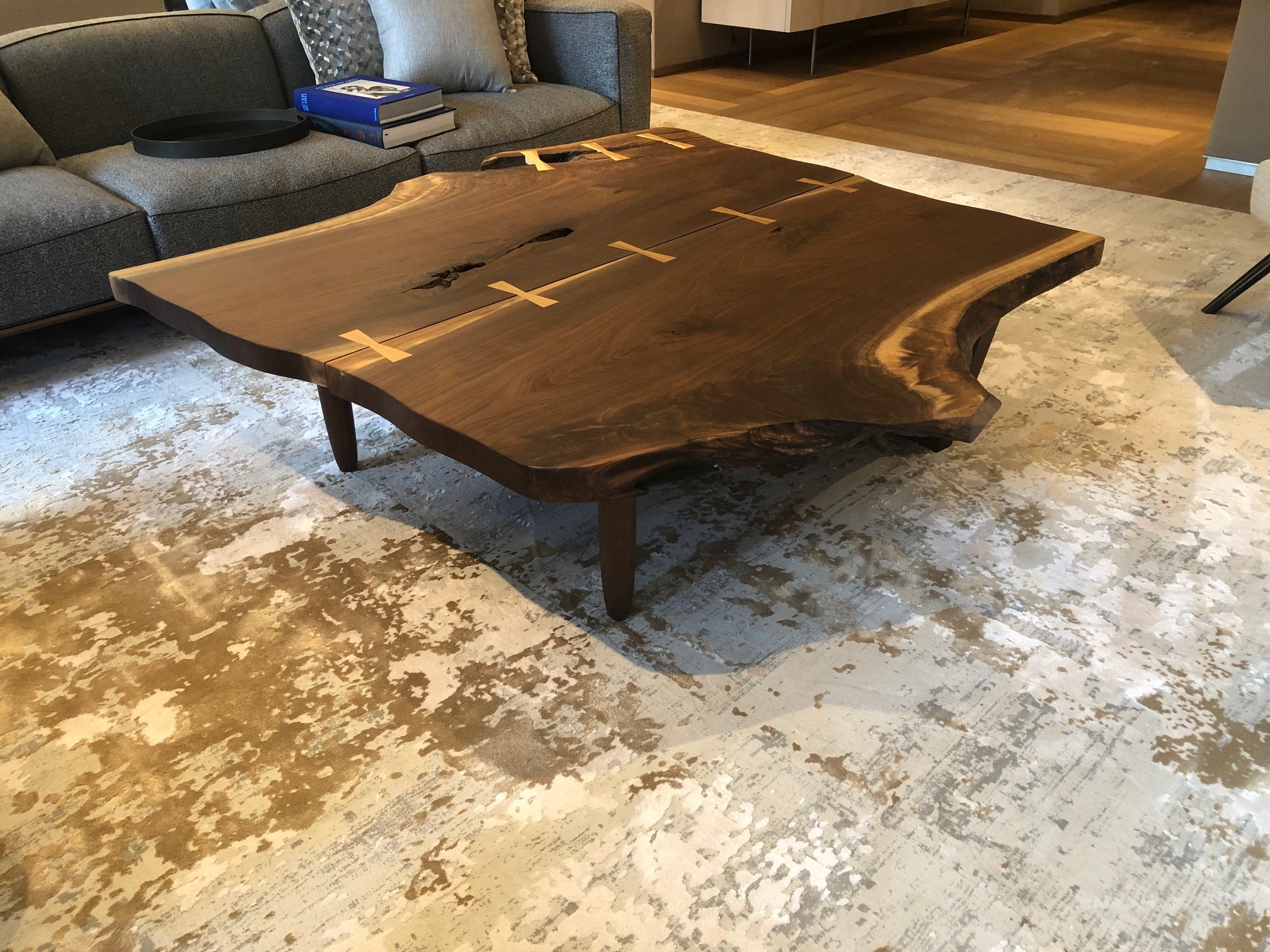 Live Edge Walnut Coffeetable - George Nakashima Style Table
