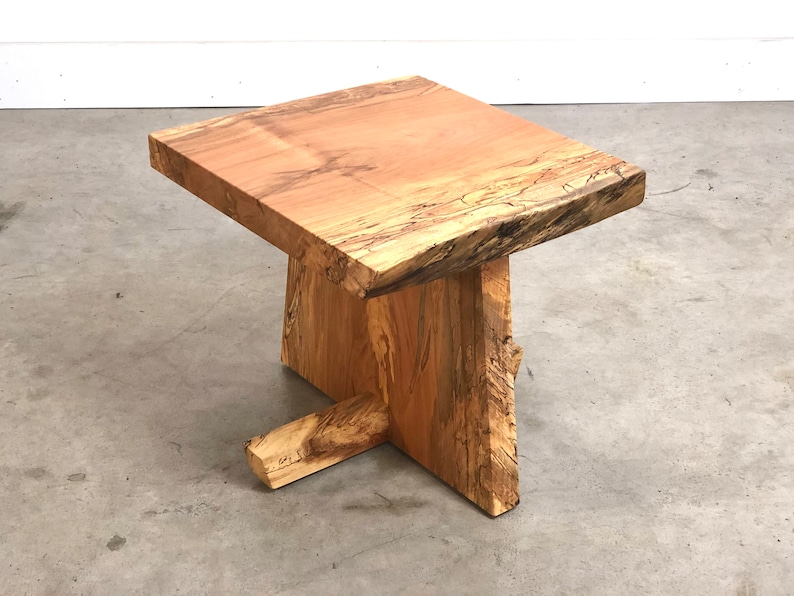 Side Table for Living Room Modern , Accent Table Bedroom , End Table Modern , George Nakashima , Live Edge Furniture , Free Edge Table image 7