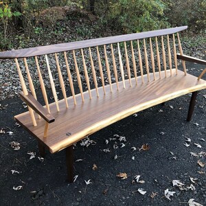 George Nakashima Style Conoid Bench image 3