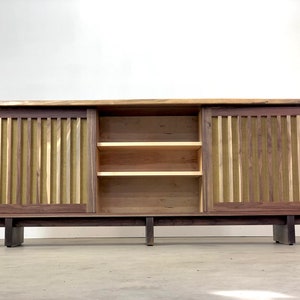 George Nakashima inspired Credenza , Console , Sideboard, Buffet , Mid Century Modern image 9