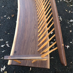 George Nakashima Style Conoid Bench image 8