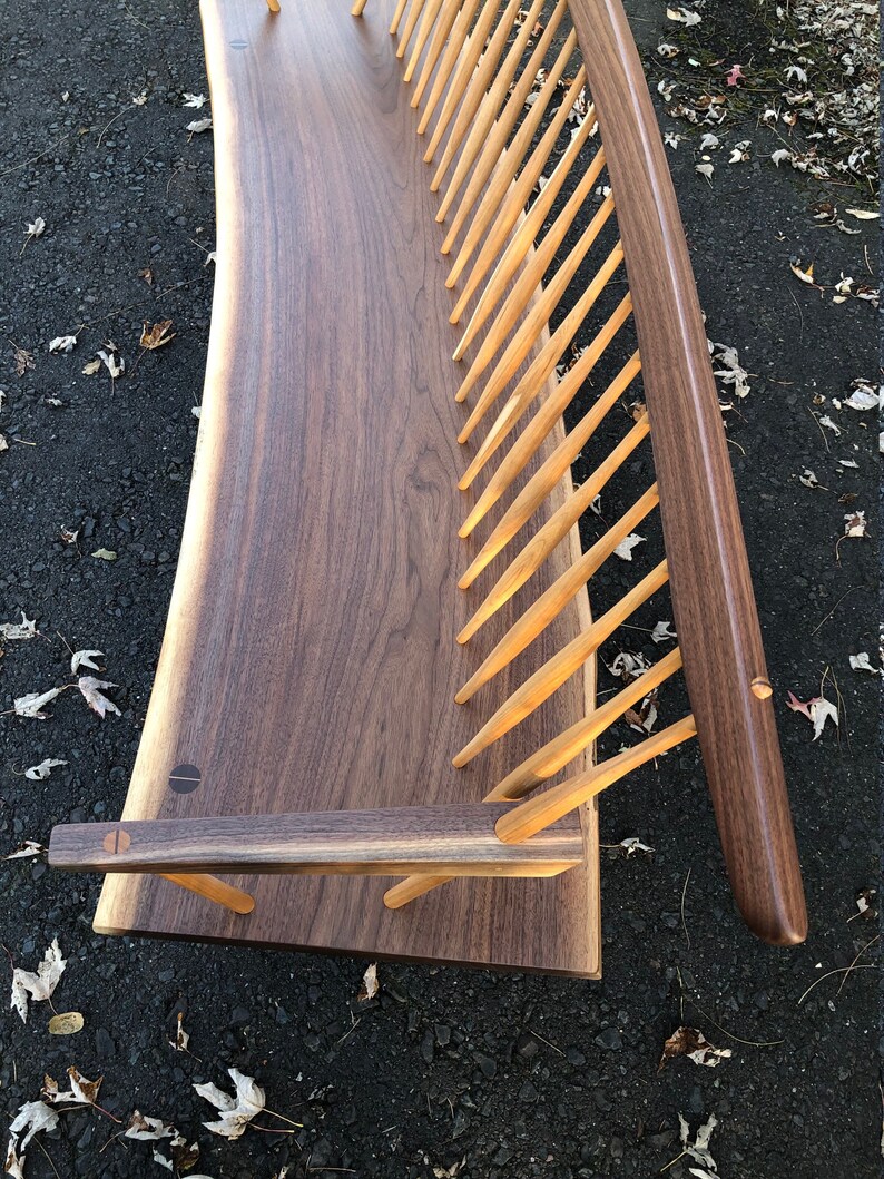 George Nakashima Style Conoid Bench image 8