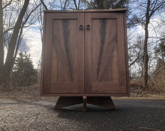 George Nakashima Style Tall Cabinet Made with American Walnut