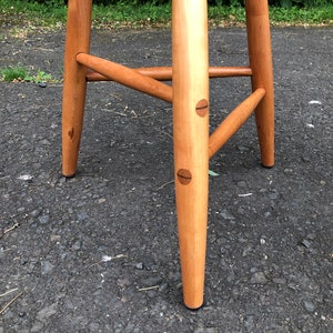 Pair of Wharton Esherick Inspired Wood Stools / Mid Century Modern Stools / Danish Modern / Counter Stool / Barstool / Wood Sculpture image 5