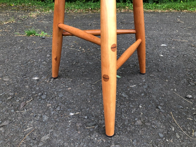 Pair of Wharton Esherick Inspired Wood Stools / Mid Century Modern Stools / Danish Modern / Counter Stool / Barstool / Wood Sculpture image 5