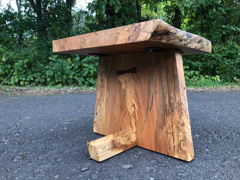 Mid Century Modern Side Table / Accent Table / Live Edge / Etsy