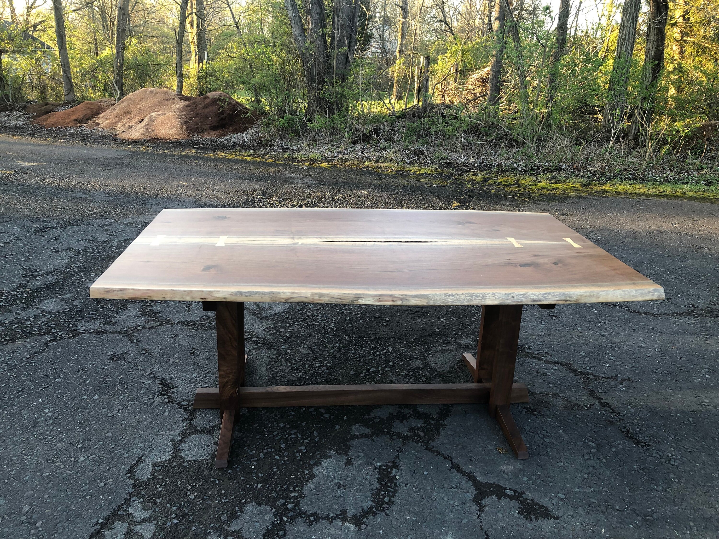 Live Edge Walnut Dining Table - George Nakashima Style Table
