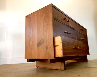 George Nakashima inspired Dresser , Chest of Drawers , Media Cabinet , Sideboard, Buffet , Mid Century Modern