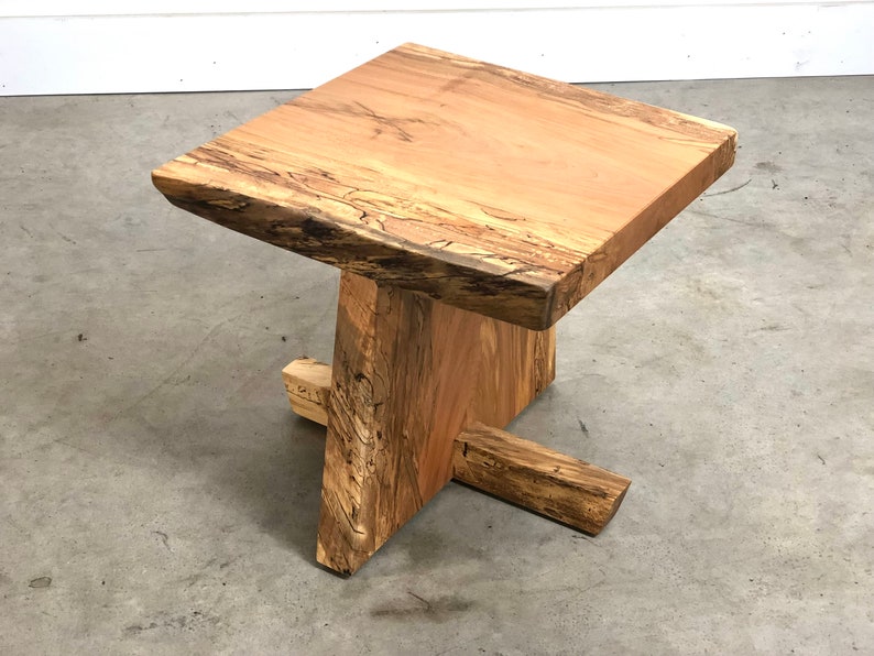 Side Table for Living Room Modern , Accent Table Bedroom , End Table Modern , George Nakashima , Live Edge Furniture , Free Edge Table image 9