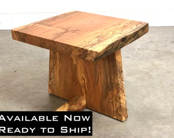 Side Table for Living Room Modern , Accent Table Bedroom , End Table Modern , George Nakashima , Live Edge Furniture , Free Edge Table