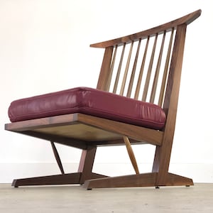 George Nakashima Inspired Conoid Lounge Chair , Mid Century Modern Accent Chair image 1