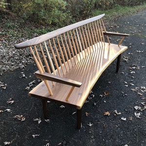 George Nakashima Style Conoid Bench image 4