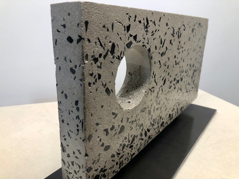 Contemporary Concrete and Steel Sculpture Abstract Sculpture Modern Art Sculpture Contemporary Art Mid Century Modern Art image 1