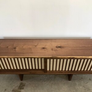 George Nakashima , Inspired Credenza , Mid Century Modern Sideboard , Danish Modern Buffet , Mid Century Modern Living Room Furniture image 5