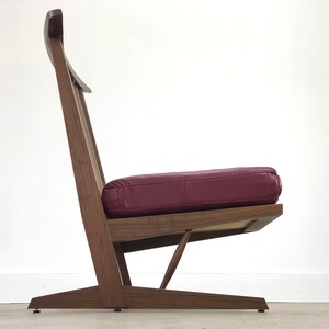 George Nakashima Inspired Conoid Lounge Chair , Mid Century Modern Accent Chair image 2