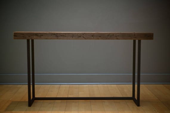 Sofa Table Hall Table Console Table Steel And Wood Etsy
