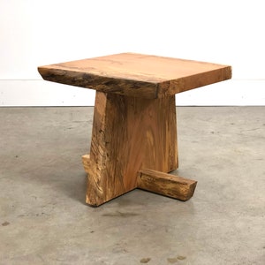 Side Table for Living Room Modern , Accent Table Bedroom , End Table Modern , George Nakashima , Live Edge Furniture , Free Edge Table image 4
