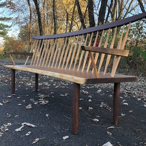 George Nakashima Style Conoid Bench image 1