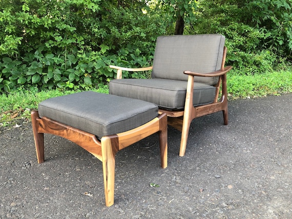 Accent lounge chair with ottoman sale