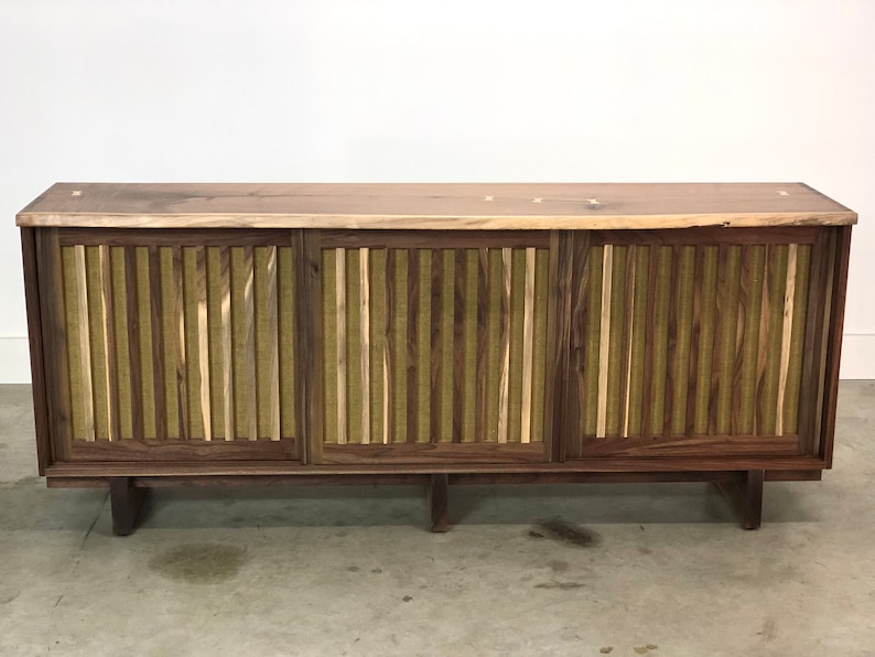 George Nakashima inspired Credenza , Console , Sideboard, Buffet , Mid Century Modern image 5