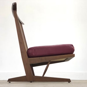 George Nakashima Inspired Conoid Lounge Chair , Mid Century Modern Accent Chair image 8