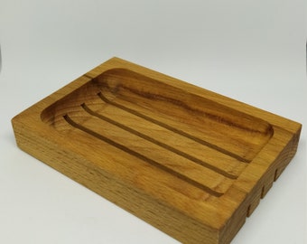 Natural beech wood soap dish,  soap holder, soap tray, handmade soap dish, soap saver, natural dish, zero waste, plastic free