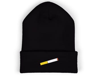 ciggie cuffed embroidered beanie