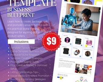 Canva Template Business Blueprint | Digital Product Seller Guide (Instant Download)