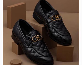 Handgefertigte Herren-Loafer mit Pferdegebiss aus schwarzem Leder, elegante Freizeitschuhe