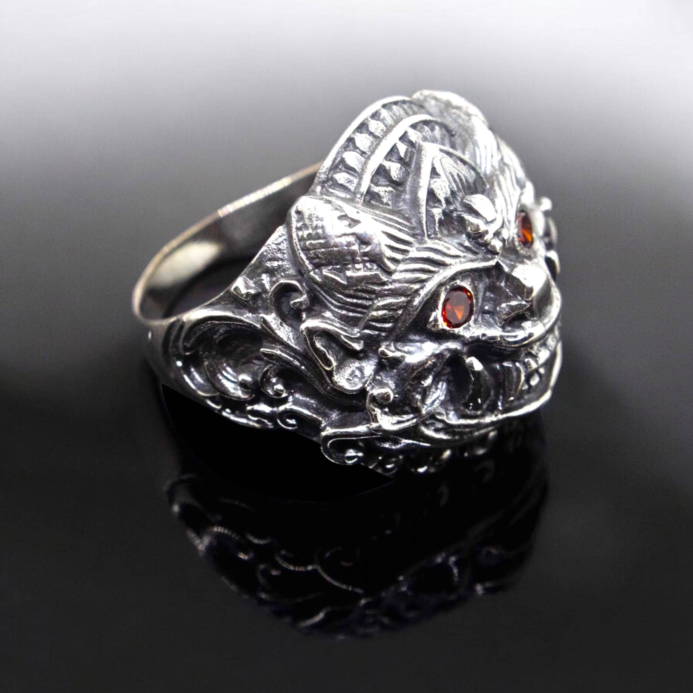 シルバー925リング　バリ風デザイン Bali barong ring - Etsy 日本