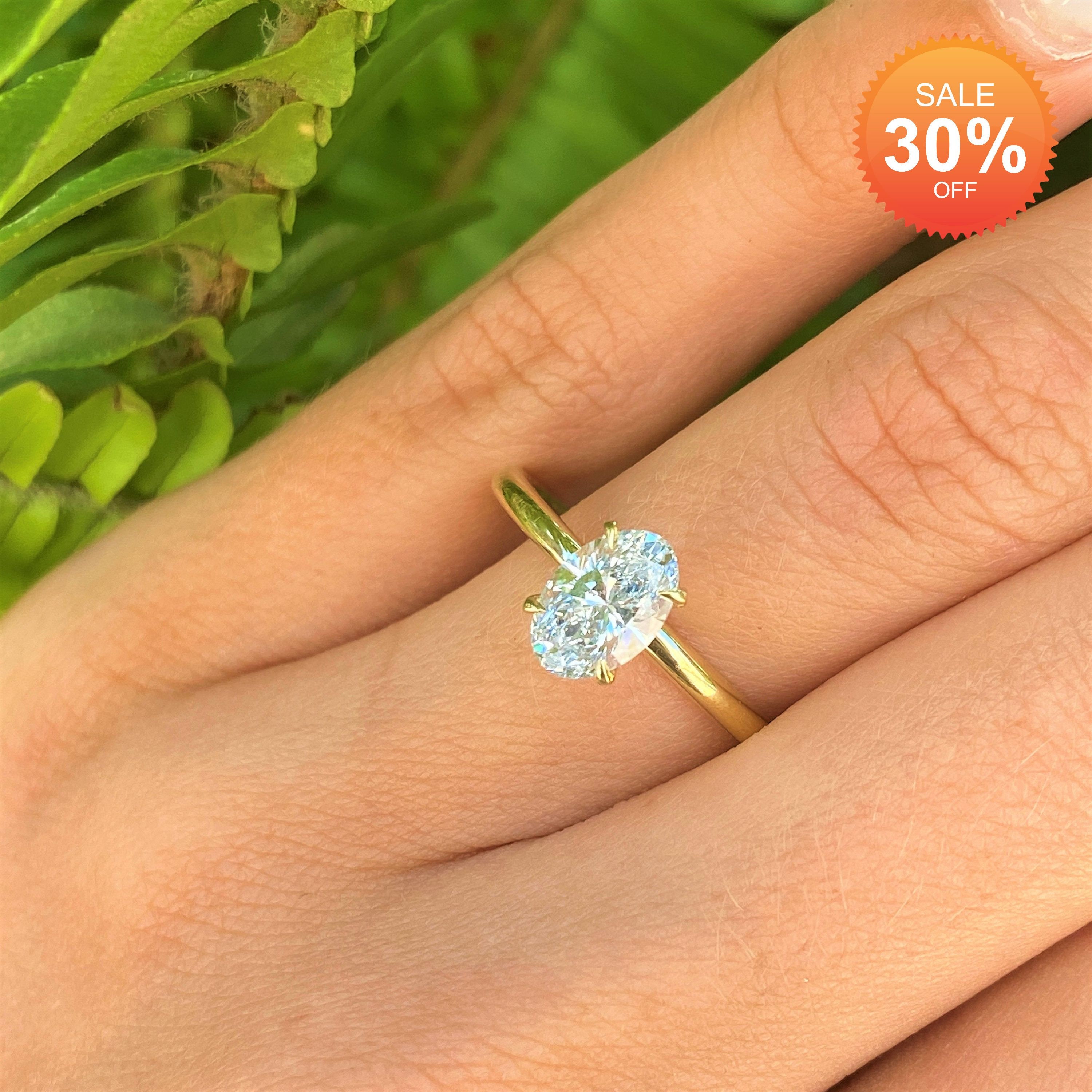 2 carat solitaire diamond 2024 ring yellow gold