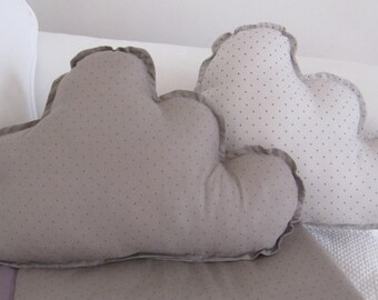 Lot de deux coussins nuage taupe et brume