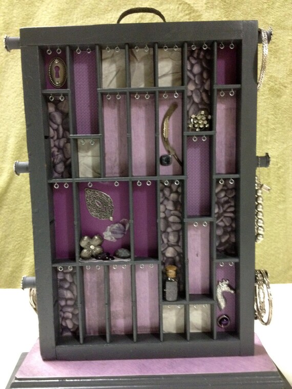 Items similar to Tabletop Rotating Jewelry Organizer & Mirror on Etsy