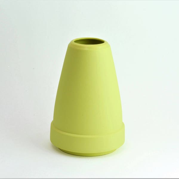 HTL 2060, porcelain vase, contemporary ceramic vase, minimal design, yellow vase, slow design