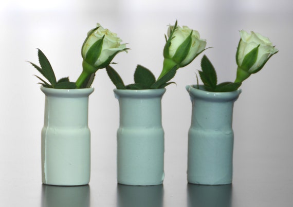 Modern Small Vases Mini Porcelain Vases Set Of 3 Etsy