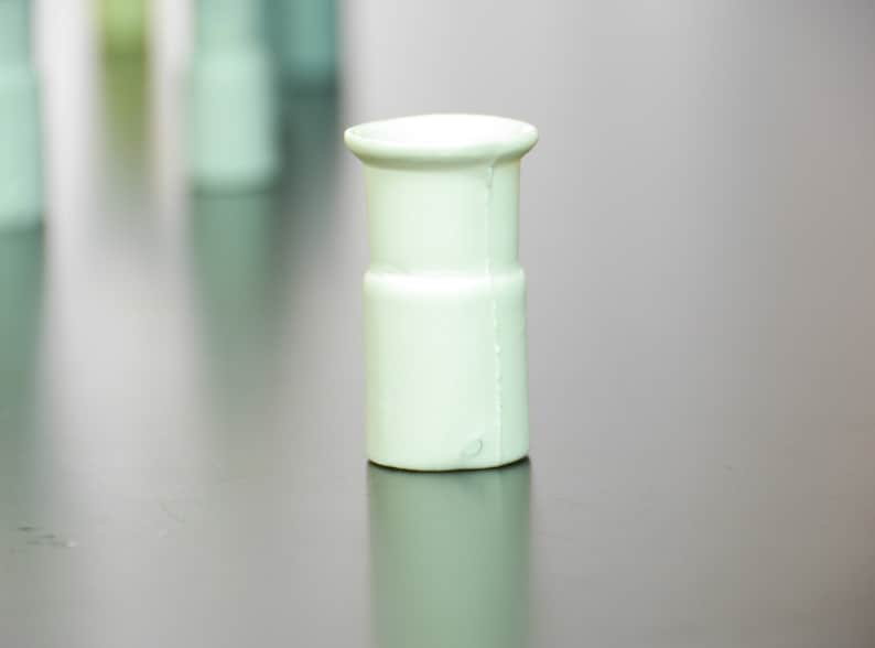 Mini porcelain vase Rohr15, small vase, contemporary vase, industrial design, white small flower vase, miniature porcelain vase image 1