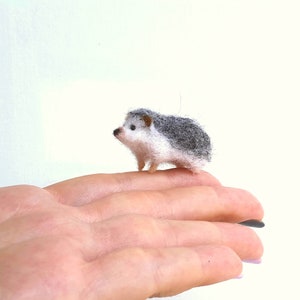 Micro hedgehog....Felt toy Handmade Doll Soft Sculpture OOAK Needle Felted Wool Animals New... I will make this item for your order image 1