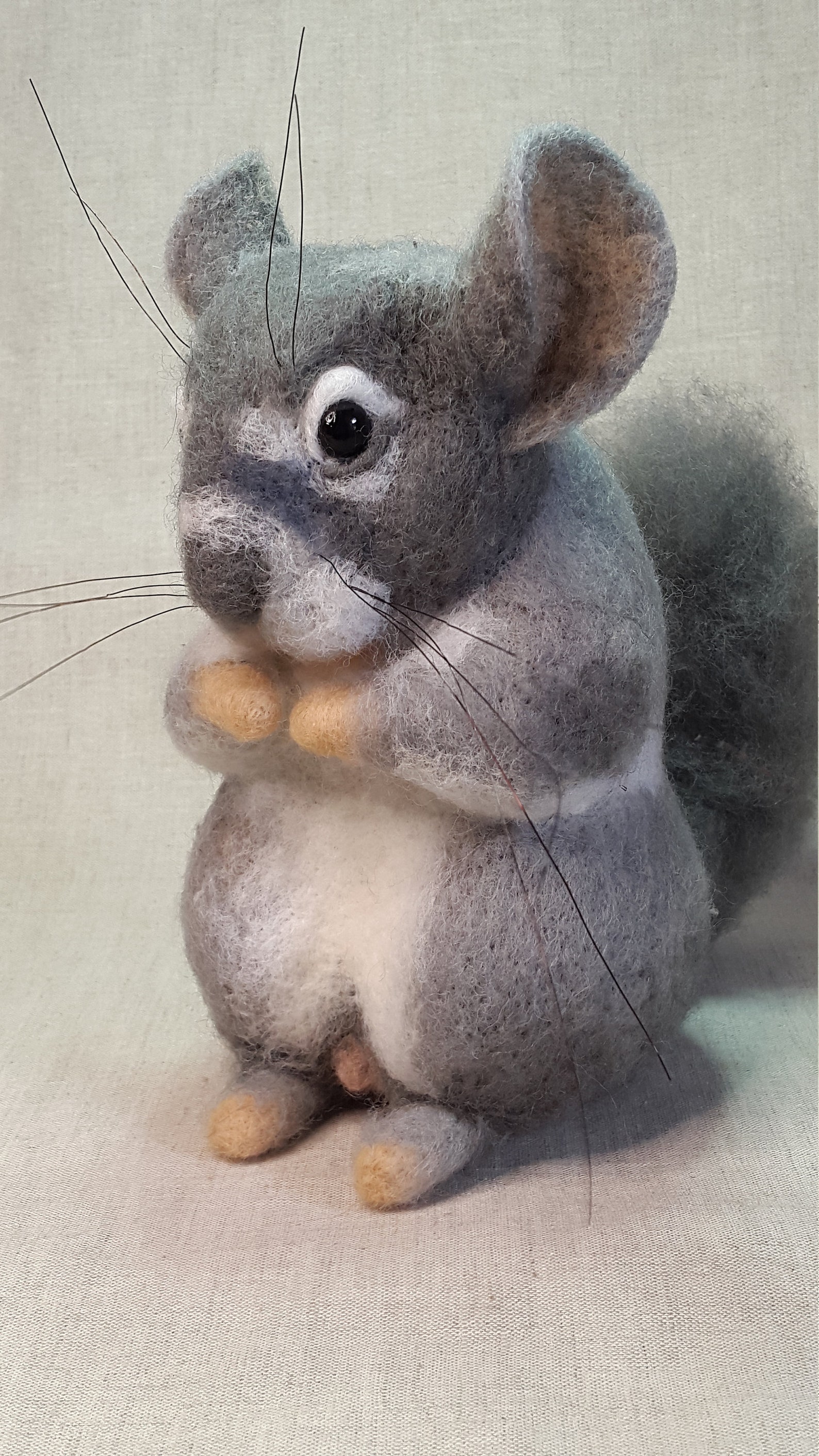 Chinchilla....Felt toy portrait similarity of your pet.... I Etsy