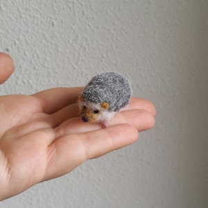 Micro hedgehog....Felt toy Handmade Doll Soft Sculpture OOAK Needle Felted Wool Animals New... I will make this item for your order image 8