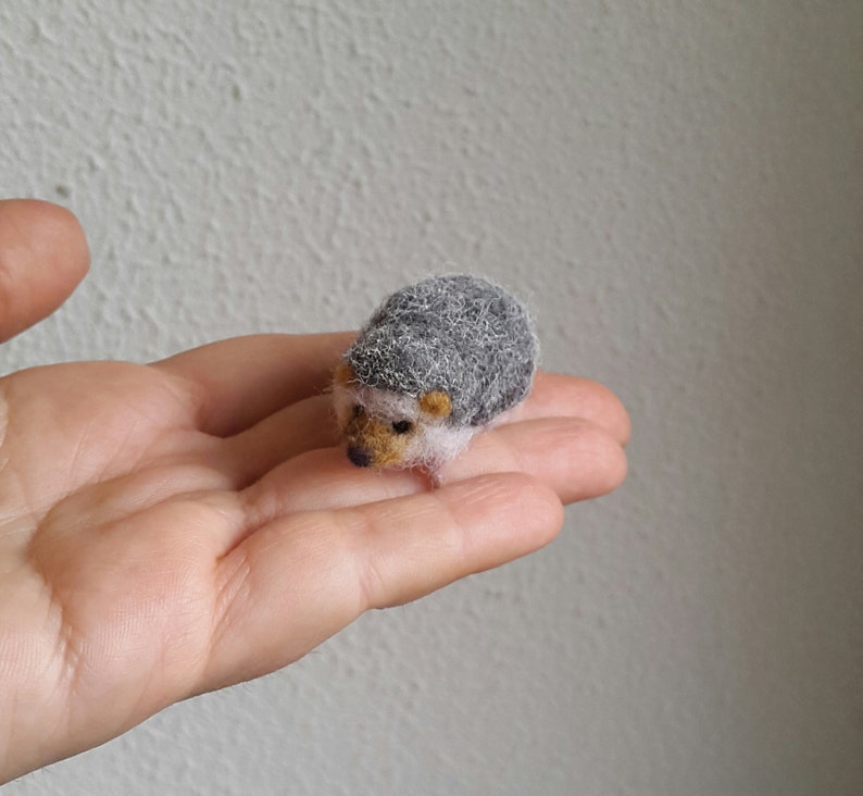 Micro hedgehog....Felt toy Handmade Doll Soft Sculpture OOAK Needle Felted Wool Animals New... I will make this item for your order image 8