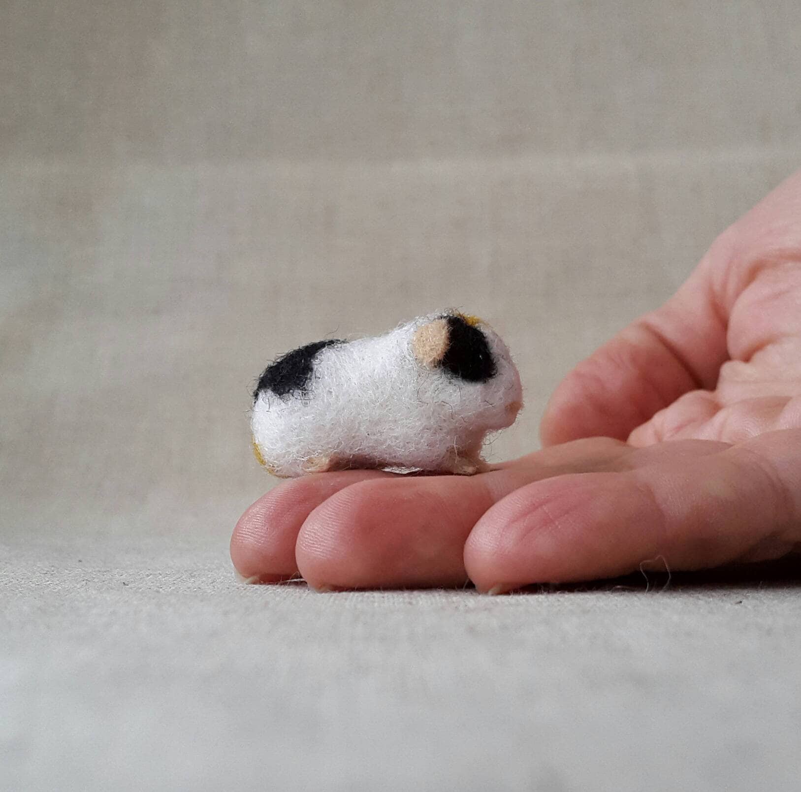 Guinea Pig Felt toy Handmade Doll Soft Sculpture OOAK Needle | Etsy
