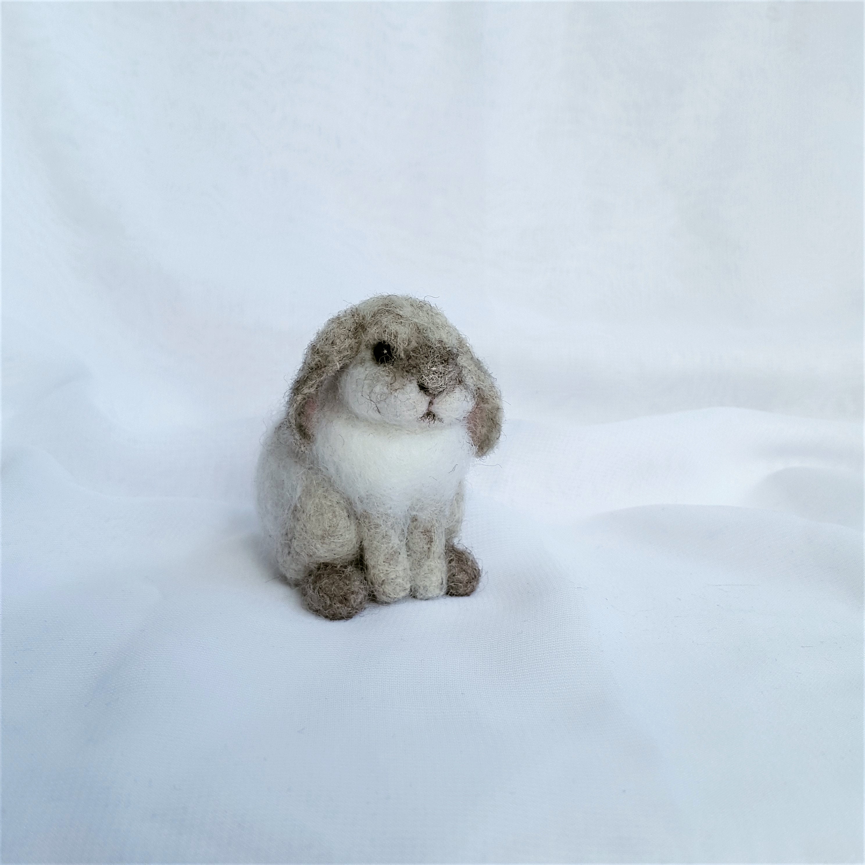 Bunny Felt Toy Handmade Doll Soft Sculpture Needle Felted Wool - Etsy ...