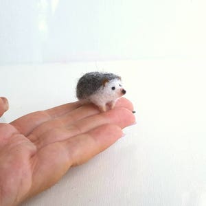 Micro hedgehog....Felt toy Handmade Doll Soft Sculpture OOAK Needle Felted Wool Animals New... I will make this item for your order image 5