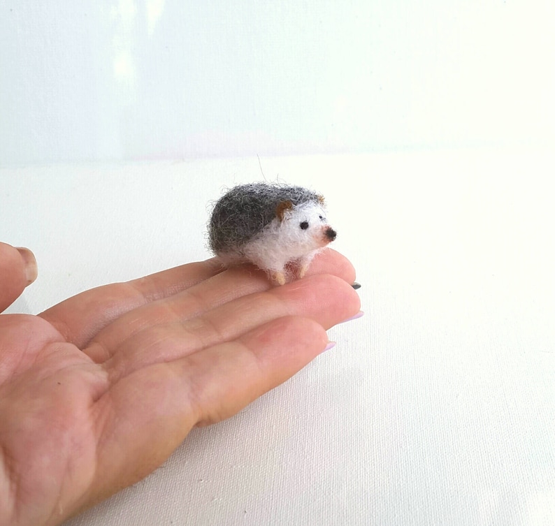 Micro hedgehog....Felt toy Handmade Doll Soft Sculpture OOAK Needle Felted Wool Animals New... I will make this item for your order image 5