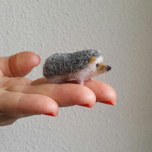 Micro hedgehog....Felt toy Handmade Doll Soft Sculpture OOAK Needle Felted Wool Animals New... I will make this item for your order image 6