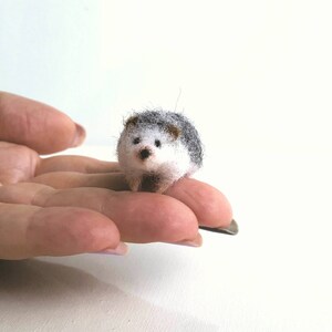 Micro hedgehog....Felt toy Handmade Doll Soft Sculpture OOAK Needle Felted Wool Animals New... I will make this item for your order image 2