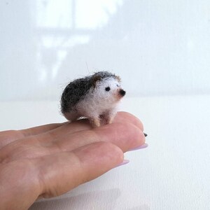 Micro hedgehog....Felt toy Handmade Doll Soft Sculpture OOAK Needle Felted Wool Animals New... I will make this item for your order image 4